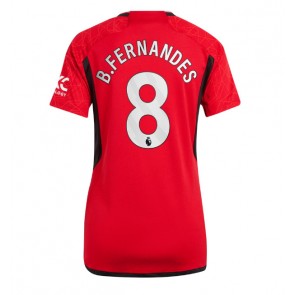 Manchester United Bruno Fernandes #8 Replica Home Stadium Shirt for Women 2023-24 Short Sleeve